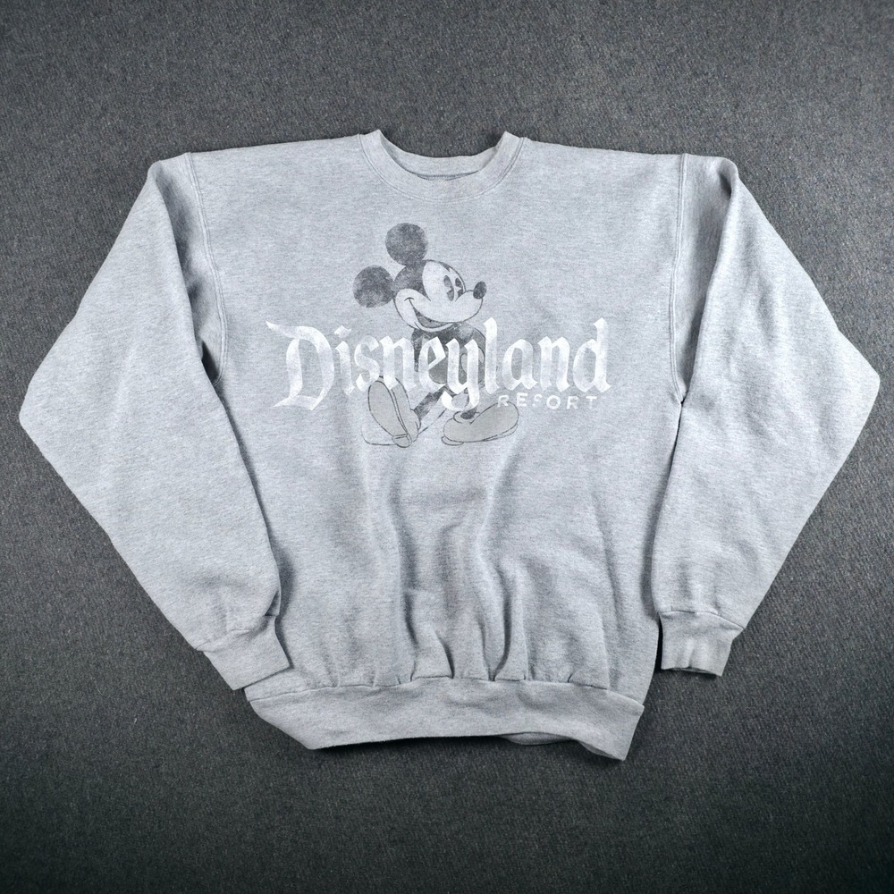 Disney Sweatshirt Mens Medium Gray Disneyland Resort Disneycore Retro Pullover